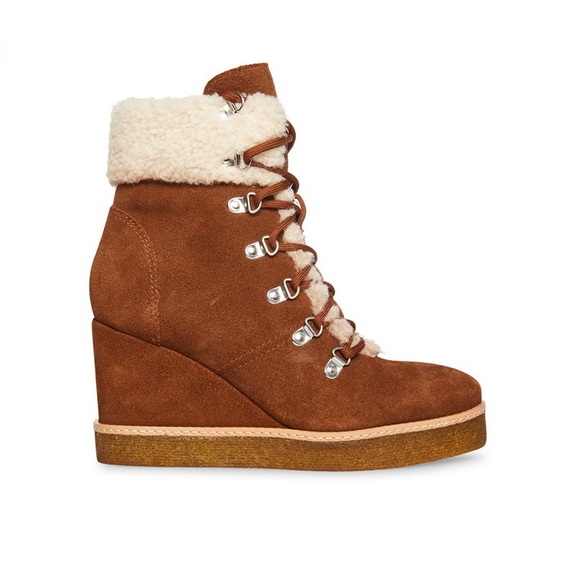 Steve Madden camel suede and faux fur boots - Picture 3 of 7